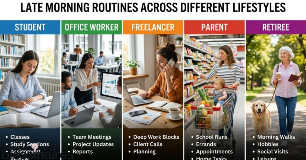 Late Morning Routines Across Different Lifestyles