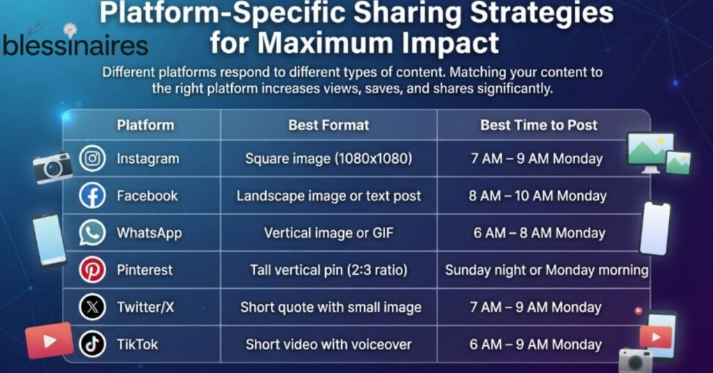 Platform-Specific Sharing Strategies for Maximum Impact