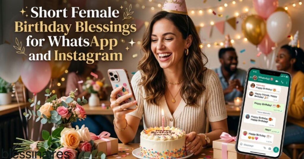 Short Female Birthday Blessings for WhatsApp and Instagram