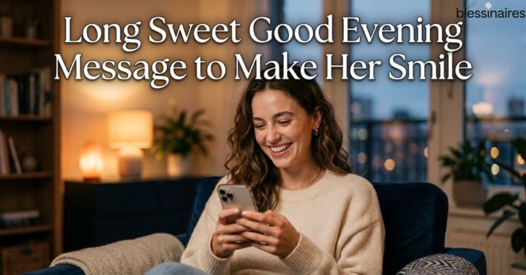 Long Sweet Good Evening Message to Make Her Smile