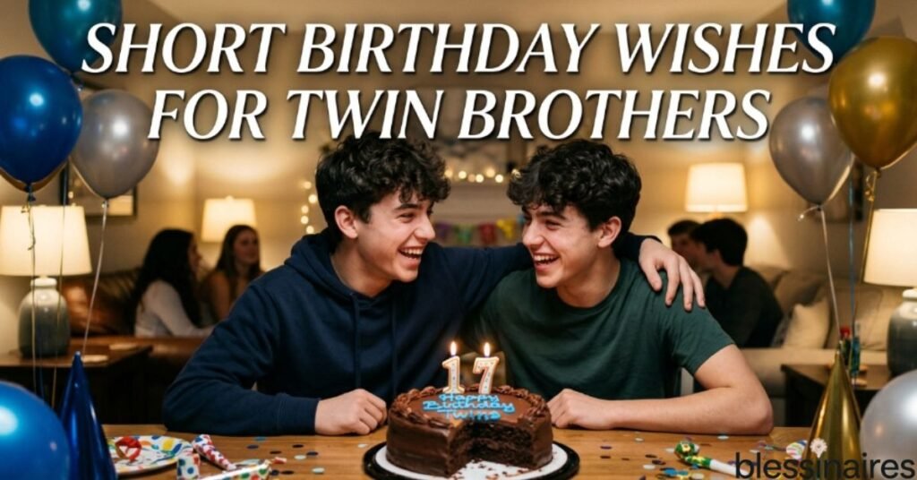 Short Birthday Wishes for Twin Brothers