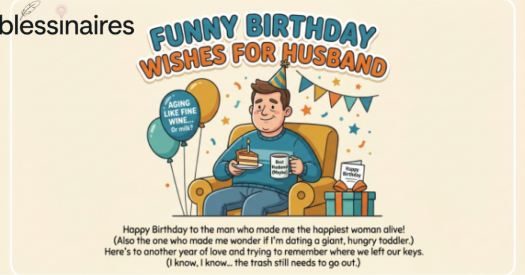 Funny Birthday Wishes for Husband