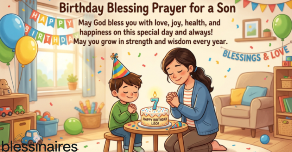 Birthday Blessing Prayer for a Son