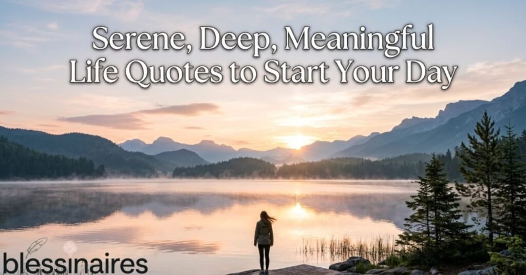 Serene, Deep, Meaningful Life Quotes to Start Your Day