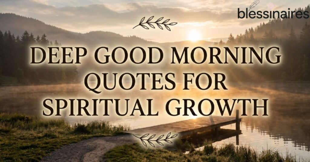 Deep Good Morning Quotes for Spiritual Growth