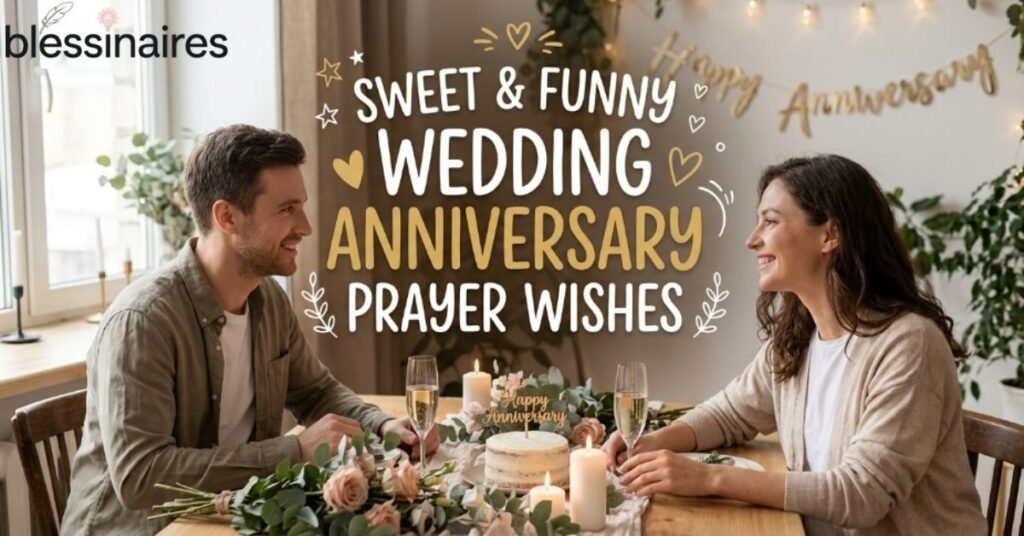 Sweet and Funny Wedding Anniversary Prayer Wishes