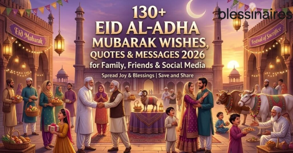 130+ Eid al-Adha Mubarak Wishes, Quotes & Messages 2026 for Family, Friends & Social Media