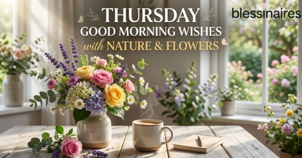 Thursday Good Morning Wishes with Nature & Flowers