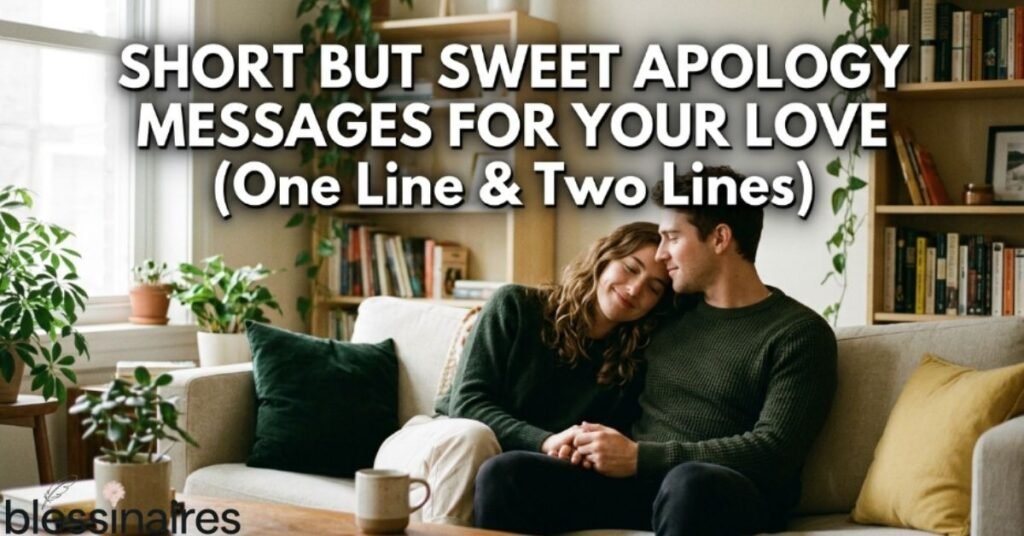 Short but Sweet Apology Messages for Your Love (One Line & Two Lines)