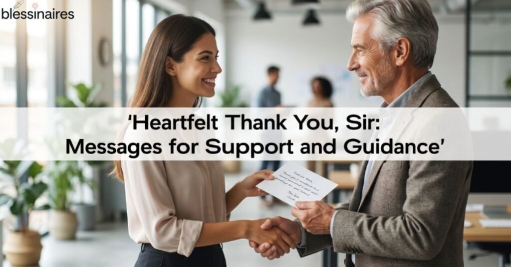 Heartfelt Thank You, Sir: Messages for Support and Guidance