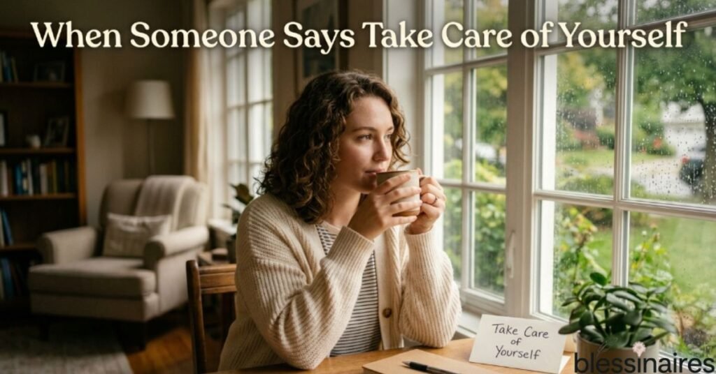 When Someone Says Take Care of Yourself