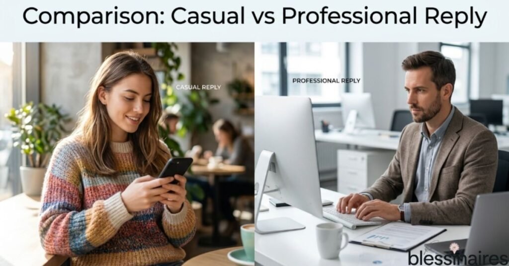 Comparison: Casual vs Professional Reply